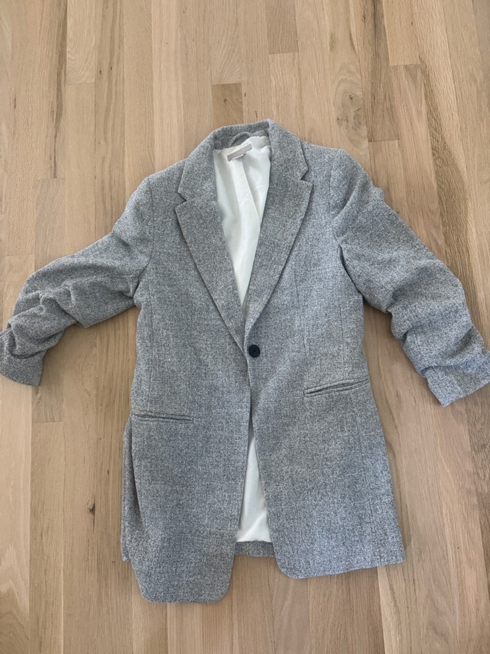 H&M Light Gray Textured Blazer